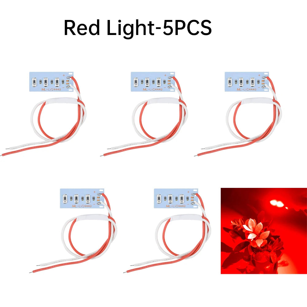 5pcs High Brightness 1.5W 5V LED 5730 SMD Color Lamp Bead Light Board Bulb With Line Red Yellow Green Blue Warm White Light