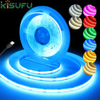 New USB COB Strip Light 5V 320Leds/m Blue/White/Red/Green Flexible Adhesive Tape Night Lighting TV Backlights Home Decor 3M 5M
