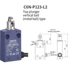 CNTD Micro Limit Switch C6N Series C6N‑101 C6N‑102 C6N‑111 C6N‑121 1NO1NC 10A 250V IP67 Waterproof For Automated Machinery