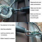 200kg-300kg Swing Gate Linear Actuator Motors Kit with Push Button Photocell Alarm Lamp (GSM Module Keypad Optional)
