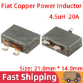 5pcs SMD SMT Power Inductor High Frequency Inductance 4.5uH 20A High Large Current Flat Copper Coils Filter Low Profile