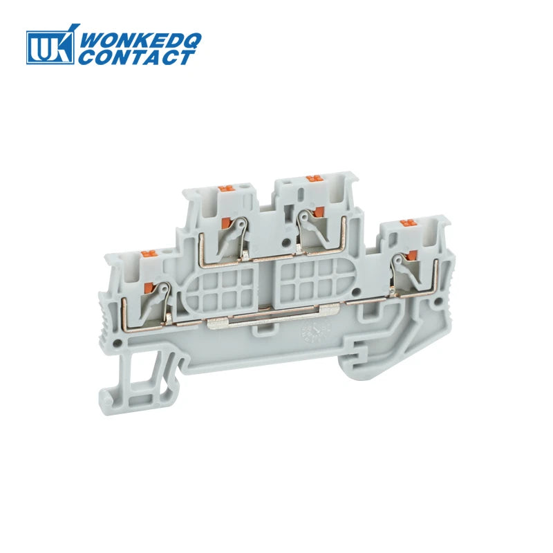 10Pcs PTTB 1.5/S Double Level Push-in Din Rail Terminal Block PT 1.5mm² Cable Electrical Wire Connector PTTB1.5 PTTB-1.5
