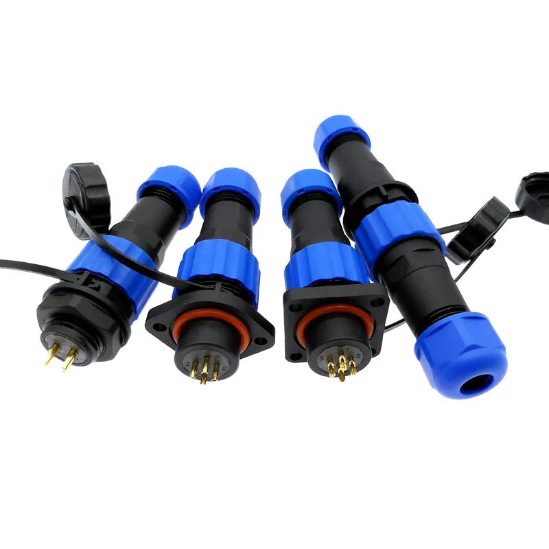 Waterproof Connector SP16 IP68 Cable Connector Plug & Socket Male and Female 2 3 4 5 6 7 8 9 Pin