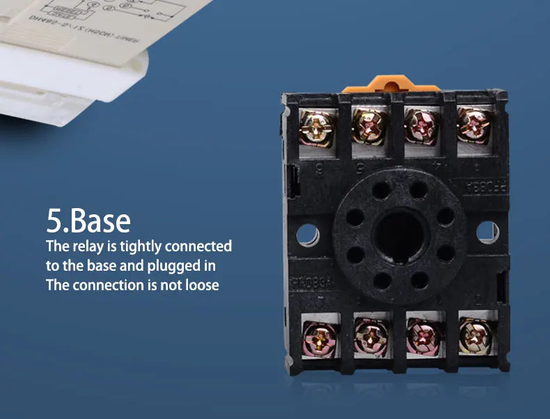 DH48S-S Time Delay Relay Switch DC24V 12V 0.1S-99H Digital LED Programmable With Base Timer Relay SPDT AC220V With Transformer