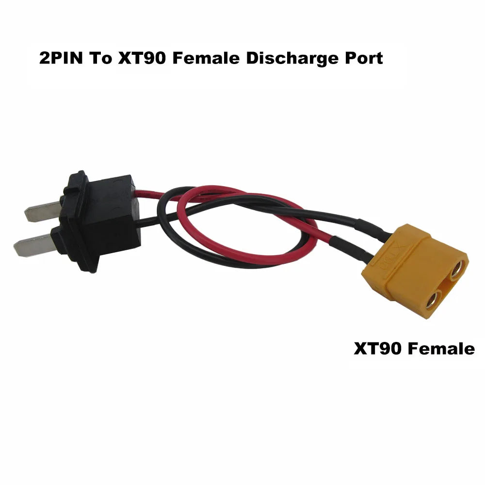 1pcs Silver Fish Battery Discharge Connector 2PIN To XT60 Female / XT90 Female 30CM Length Can Be Customized