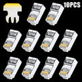 RJ45 Cat7 Cat6 Cat5 Pass Through Connectors Network Cable Modular Plug 8P8C Gold-Plated Connector End for FTP/STP Solid Wire