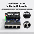 2F4E Gigabit Fiber Media Converter Board 2 SC 4 RJ45 10/100/1000Mbps BIDI 3km for CCTV FTTH **Industrial Automation & Control
