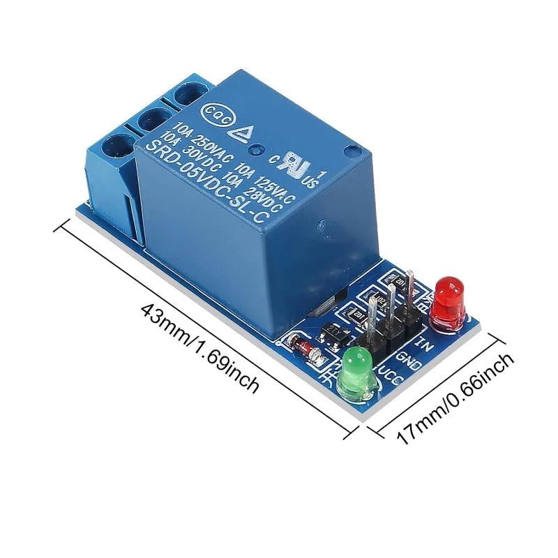 10PCS 5V One Channel Relay Module Relay Switch with OPTO Isolation High Low Level Trigger for Arduino Raspberry Pi ARM AVR