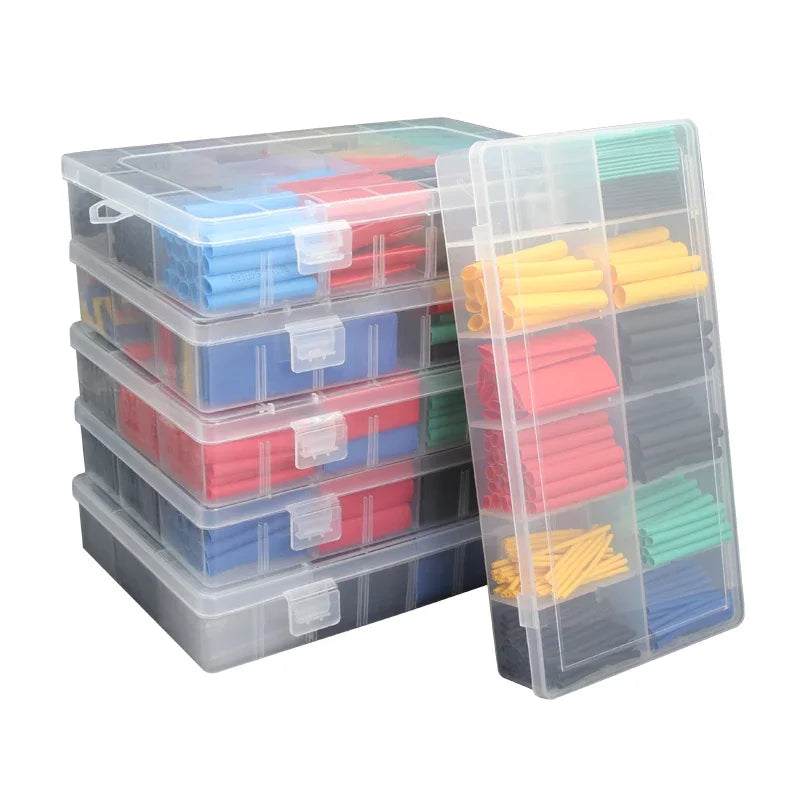 Heat Shrink Tubing Kit 73-900PCS 2:1 3:1 4:1 Ratio Cable Wire Insulation Sleeve Electrical Repair Protector Heat-Shrink Tube Set