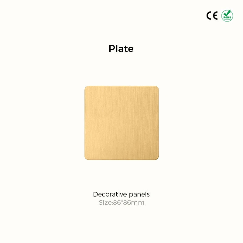 Avoir Gold Rocker Toggle Switch Brass Lever Switch Home Accessories Cat6 Type C EU Sockets And Switches 220V Push Button 86 Type