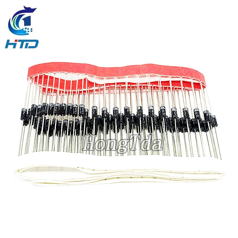 100PCS 1N4001 1N4004 1N4007 FR107 UF4007 DO-41 1A1000V IN4007 DIP Rectifier Diode