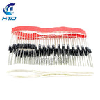 100PCS 1N4001 1N4004 1N4007 FR107 UF4007 DO-41 1A1000V IN4007 DIP Rectifier Diode