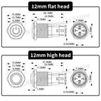 12mm 16mm 19mm 22mm Metal Switch Button Push With Wire Waterproof On Off Momentary/Latching Led Light Start Stop 5V 12V 24V 220V