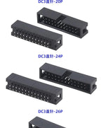 10Pcs Pitch 1.27mm 2.0mm 2.54mm Male Socket Straight IDC Box Headers PCB Connector Double Row DC3 Header DIP 6/10/20/26/34/40Pin