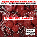 1/5/10PCS Litteifuse For TMOV20RP420M P2T420M Red Varistor 680V 10KA 20MM Rheostat AC420 DC560 600pF MOV TMOV20RP420ML2T7/X2759