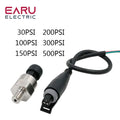 DC 5V 1/8NPT Pressure Transducer Transmitter Sensor Stainless Steel Oil Air Water 30/100/150/200/300/500 PSI