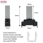 EARU Digital Time Relay 0.1s-990h Multi-Mode Power On Off Delay Cycle Timer AC DC 24-240V 2NO2NC with Base Socket