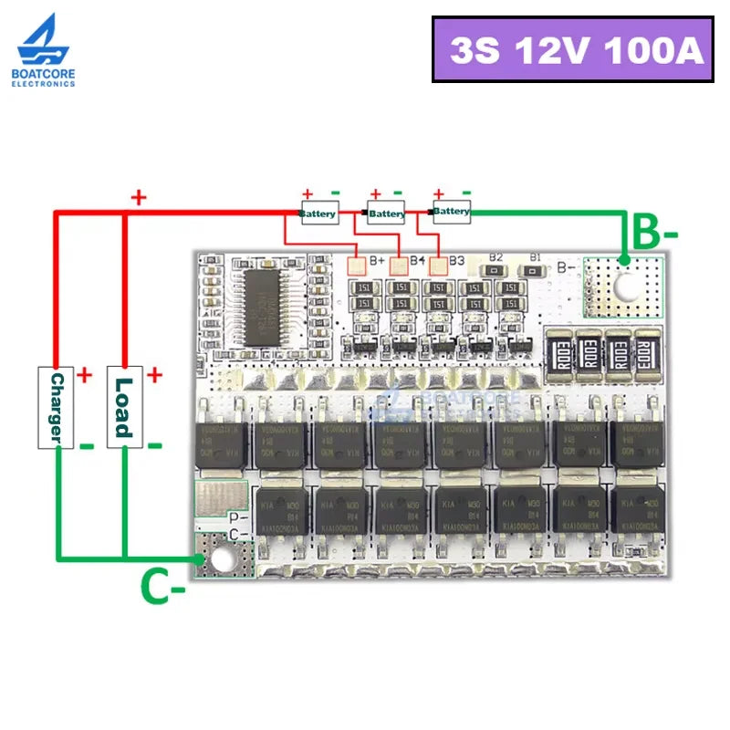 1/3/5PCS 3S 4S 5S BMS 100A Lithium Battery Protection Board Li-ion LiPo 12.6V 16.8V 21V Balance Charging Module