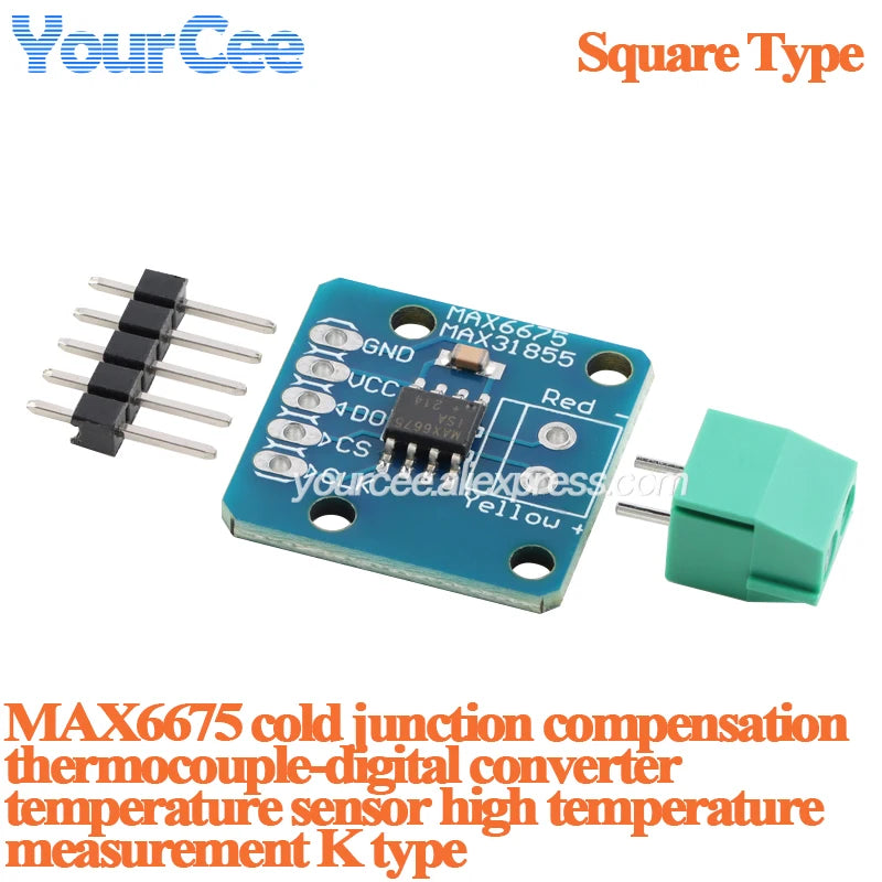 AD8495 Precision Thermal Coupling MCP9600 MAX31856 MAX31855 MAX6675 K-Type Thermocouple Amplifier Module Temperature Sensor