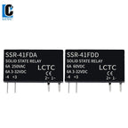 SSR Solid State Relays DC to DC Slim Relay Module 3-32VDC 6A Mini Relay Non-contact DIN Rail Relay SSR-41FDD