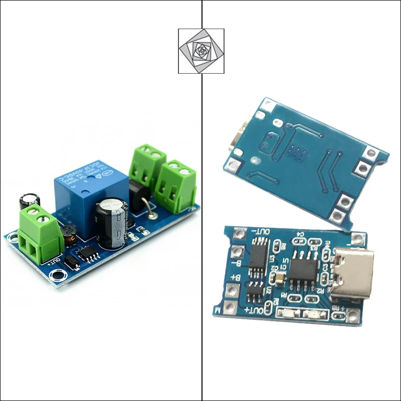 DIY UPS Kit: YX850 Automatic Switching Module & TP4056 Type-C Charger for 18650 Battery Backup Power Router CCTV Arduino Solar