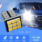 2pcs T10 W5W 1206 9smd 12SMD Turn Signal License Plate Light Car Wedge White 12V Canbus Backup Brake Dome Reading Lamp Led Bulb