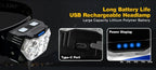 9 Led Strong Light Headlamp USB Rechageable Motion Sensor Headlight Portable Fishing Camping Outdoor Head Lamp 1200mah