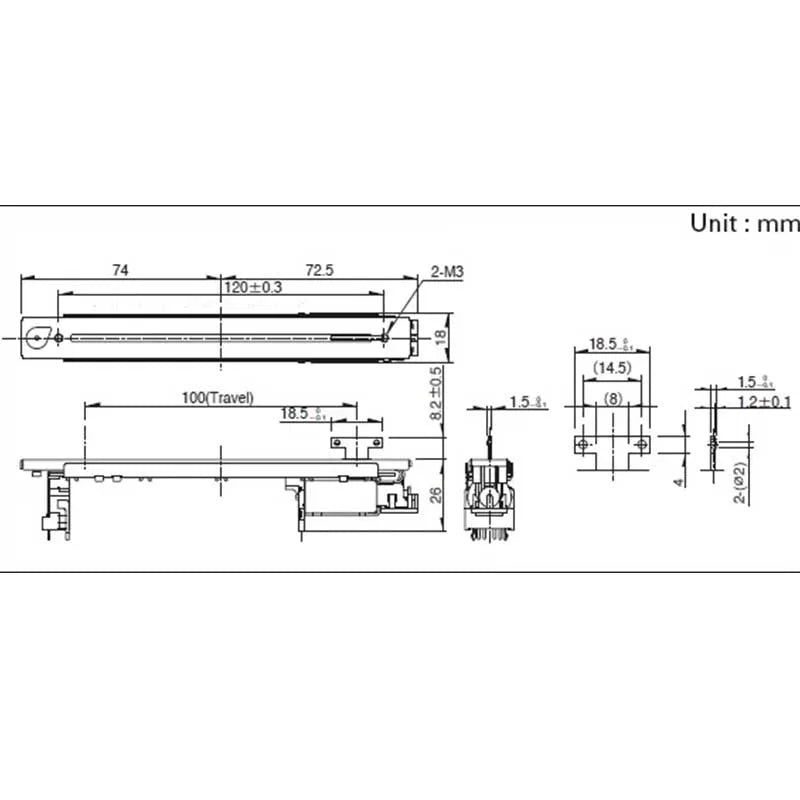 1 pcs for Japan ALPS electric faderRSA0N11M9A0J for LS9 M7CL DM1000 DM200 mixer potentiometer / motor-driven master fader