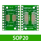 10PCS PCB Board Kit SMD Turn To DIP Adapter Converter Plate SOP MSOP SSOP TSSOP SOT23 8 10 14 16 20 28 SMT To DIP