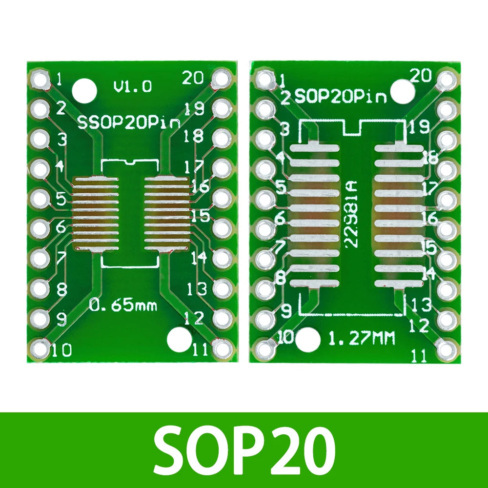 10PCS PCB Board Kit SMD Turn To DIP Adapter Converter Plate SOP MSOP SSOP TSSOP SOT23 8 10 14 16 20 28 SMT To DIP
