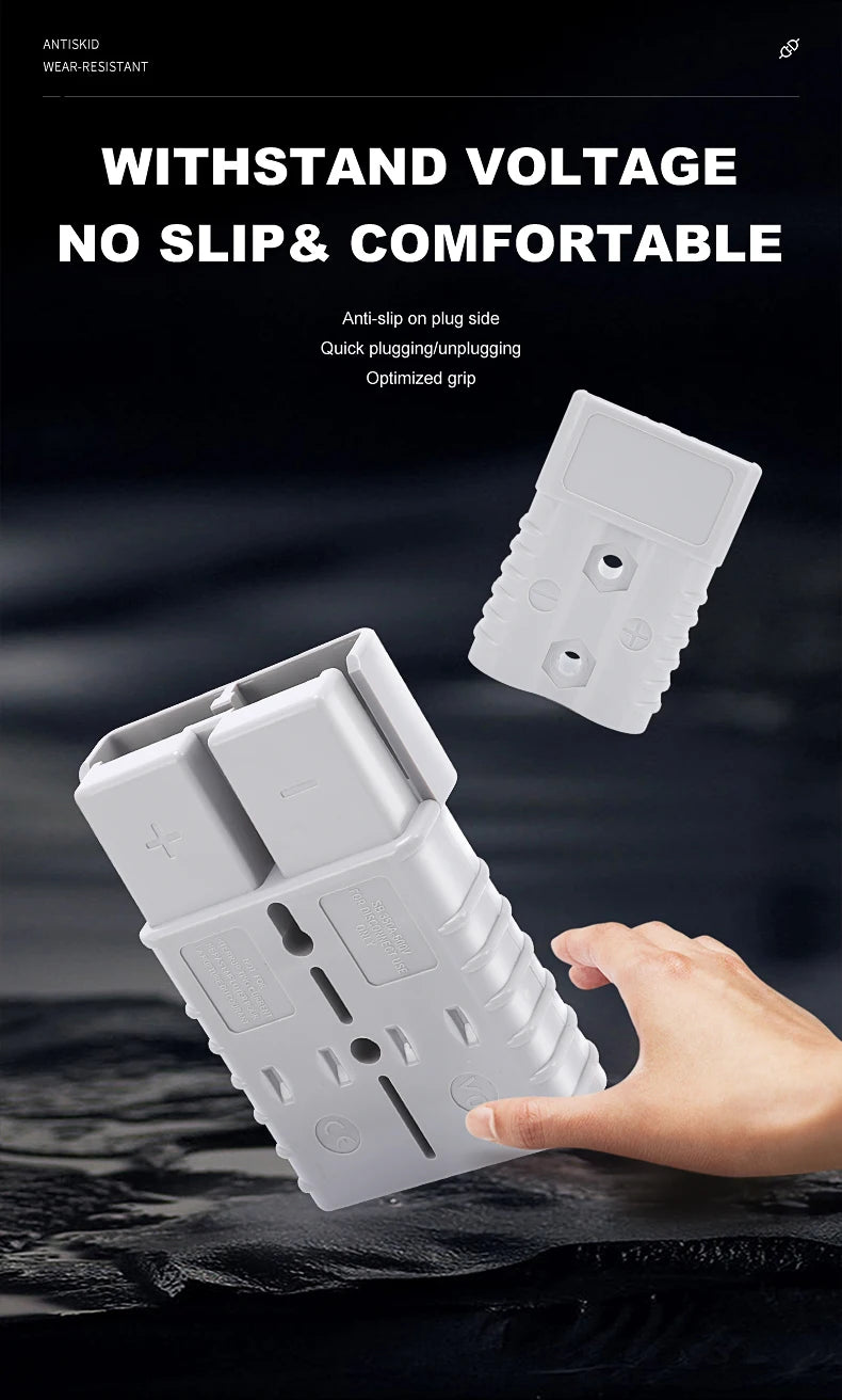 1/2/4PCS 50A Battery Power Connector Kit Quick Plug 600V Car Forklift Battery Charging Electrical Cable Wire Terminal Connectors