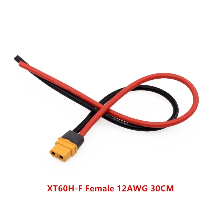 10cm/20cm/30cm 12AWG 16AWG XT60H Male to Female Plug Extending Wire Cable Adapter Convertor for Battery Power Connect