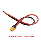 10cm/20cm/30cm 12AWG 16AWG XT60H Male to Female Plug Extending Wire Cable Adapter Convertor for Battery Power Connect