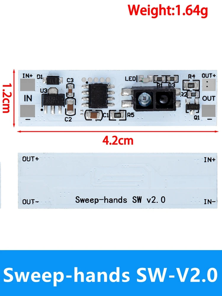 Touch Switch Capacitive Module 5V-24V 3A LED Dimming Control Lamps Active Components Short Distance Scan Sweep Hand Sensor Touc