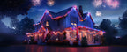 RGB Leather LED Fairy Lights 10M 40M Smart Bluetooth Music Light String IP65 Holiday Garland Decoration