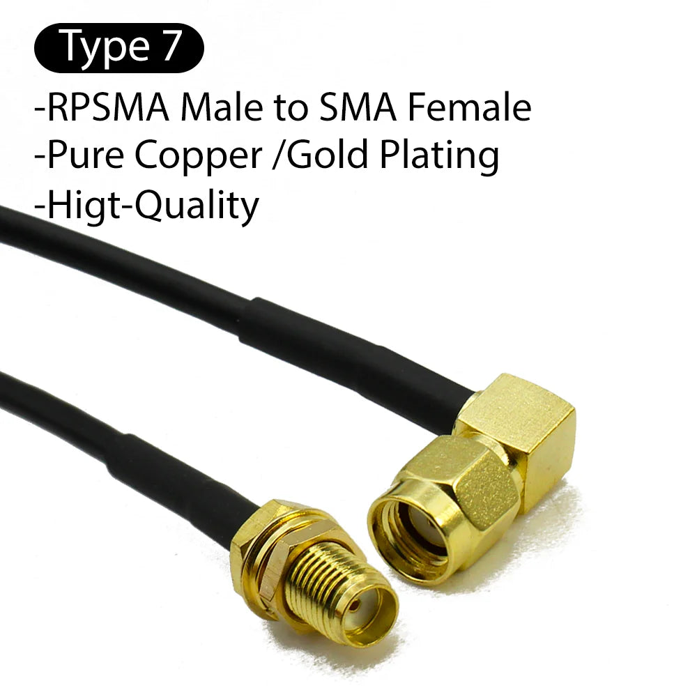 RG174 SMA to SMA Male Female Straight Right Angle Antenna extension jumper RF Pigtail Adapter Cable For WIFI 3G 4G GSM Antenna