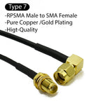 RG174 SMA to SMA Male Female Straight Right Angle Antenna extension jumper RF Pigtail Adapter Cable For WIFI 3G 4G GSM Antenna