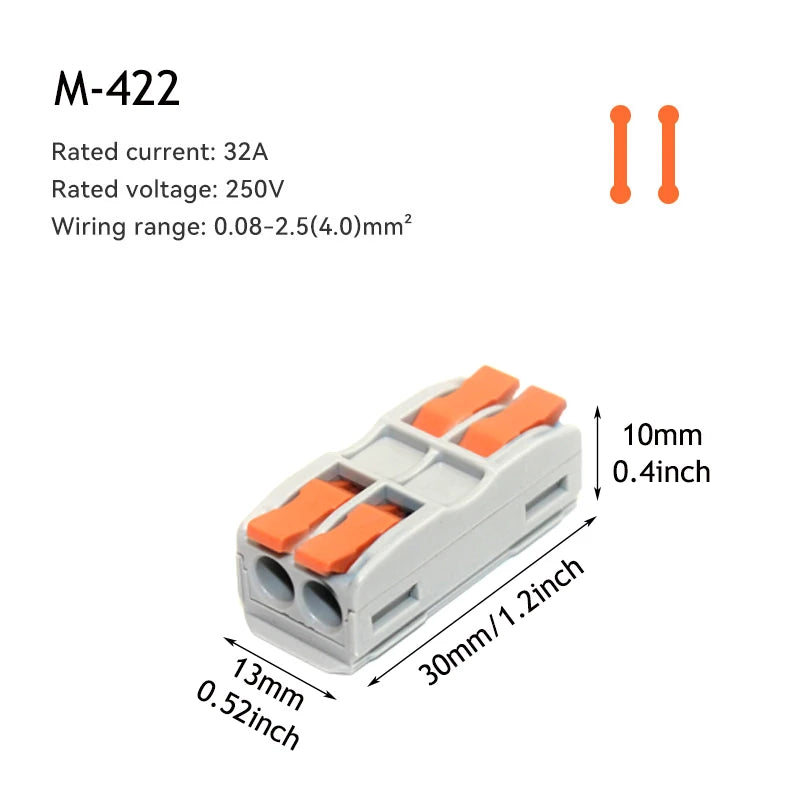 10/50pcs Wire Connector Spliceable Hard Wire Direct Insertion Multi Input And Multi Output Fast Wiring Terminal Block