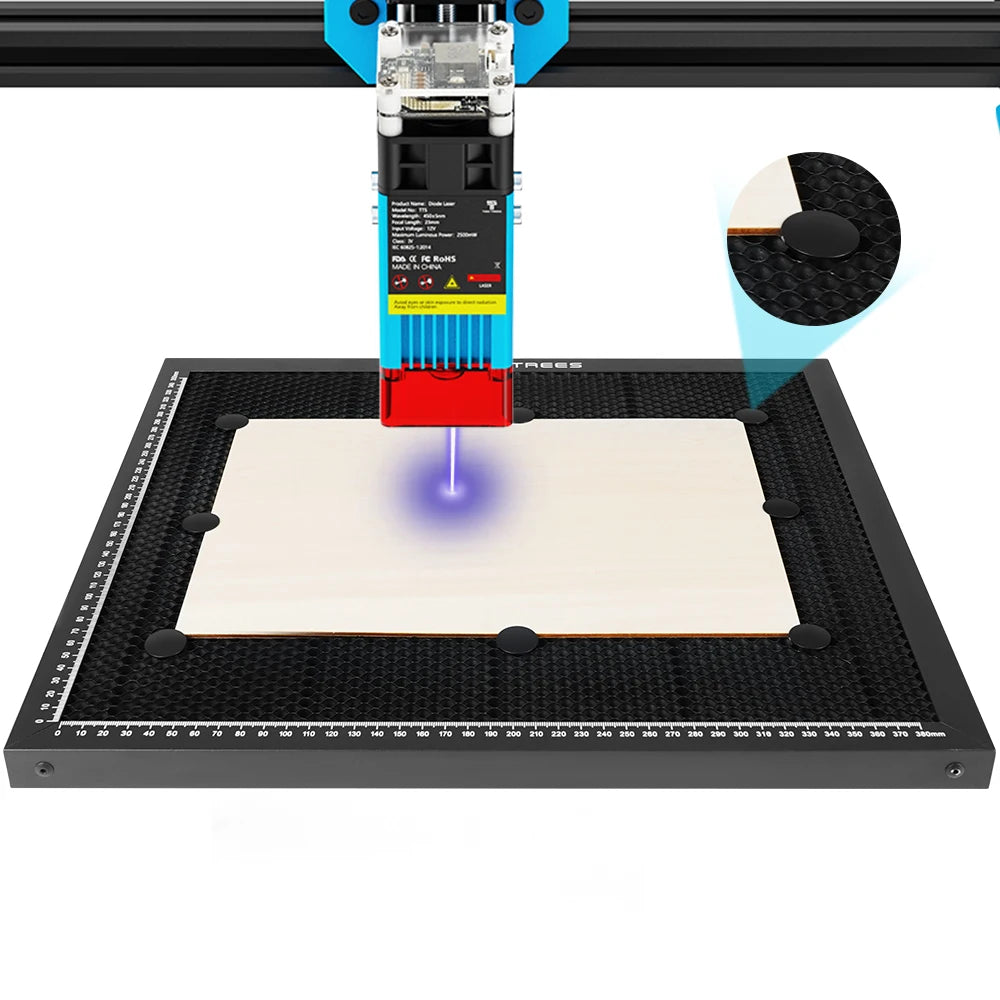 TWOTREES Honeycomb Working Table for CO2/Diode Laser Engraving and Cutting Machine | Durable Laser Metal Bed CNC Tools
