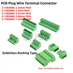 1set 2EDGRK 2.54mm 3.5mm 3.81mm 5.08mm 7.62mm Pitch 15EDGRK 2P 3P 4P 5P 6P~12PIN Solderless Docking Type PCB Terminal Connector