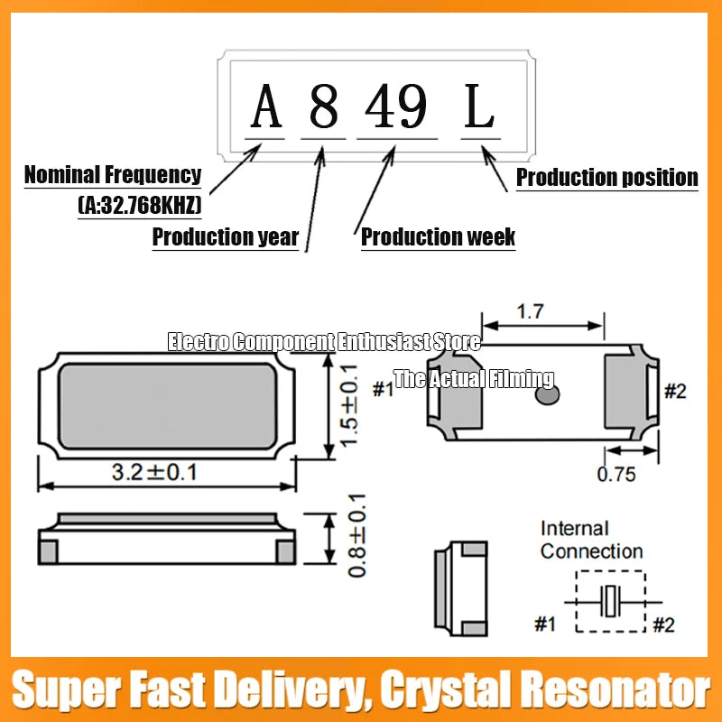 10PCS FC135-32.768KHZ 3215 SMD Passive Crystal Resonator 6PF 7PF 9PF 12.5PF 10PPM 20PPM 3.2X1.5MM EPSON Time High-Pre Oscillator