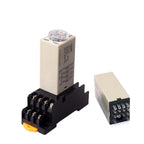 1Pc H3Y-4 AC110V 220V Power on Time Delay Relay Timer Switch 1S/5S/10S/30S/60S/5M/10M/30M/60M Delay Rotary Knob