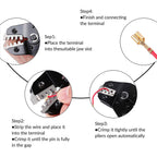 SN-2549 Ratcheting Crimper Tool for Dupont/PH2.0/XH2.54/VH3.96 Terminals, Wire Crimping Pliers Electrical Connector Clamp