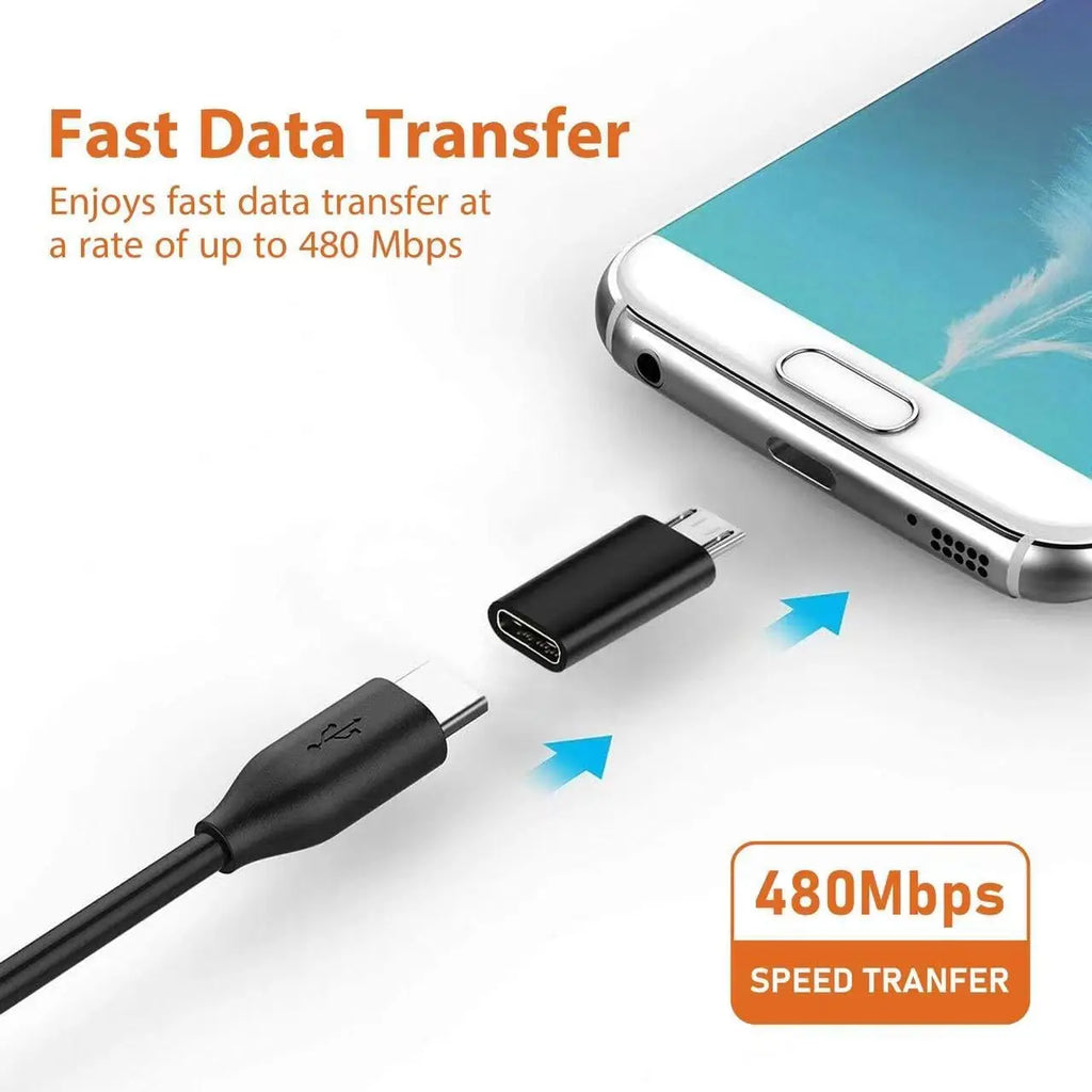 8pcs USB to USB C Adapter, USB Type C Female to USB Adapter, Micro USB to USB C Female Male Converter Connector, for Laptop Car