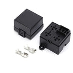 12V/24V 40A 4/5 Pin 3-Way Fuse Relay Box, 3 Relay Holder Standard ATO Fuse Block with Free Assembly for Car Motorcycle
