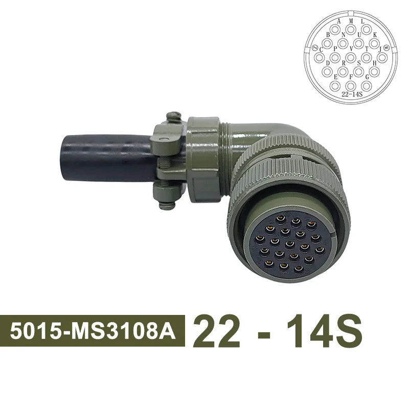MS3102 MS3106 MS3108 Military Specification Connector 5015 MIL STD 8pin 19pin Plug&Socket 22-14 22-23 MIL-C Circular Connectors