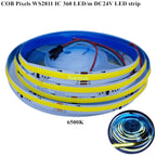COB SPI LED Strip Light 24V 5m Addressable Pixels White CCT RGB RGBW RGBCCT WS2811 WS2814 Digital IC FCOB Magic Color Tape Rope