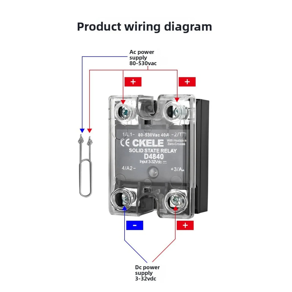 D48 Series SSR Single Phase Solid State Relay DC-AC AC-AC Control Zero Crossing AC Relay Industrial Electronic Switching Module