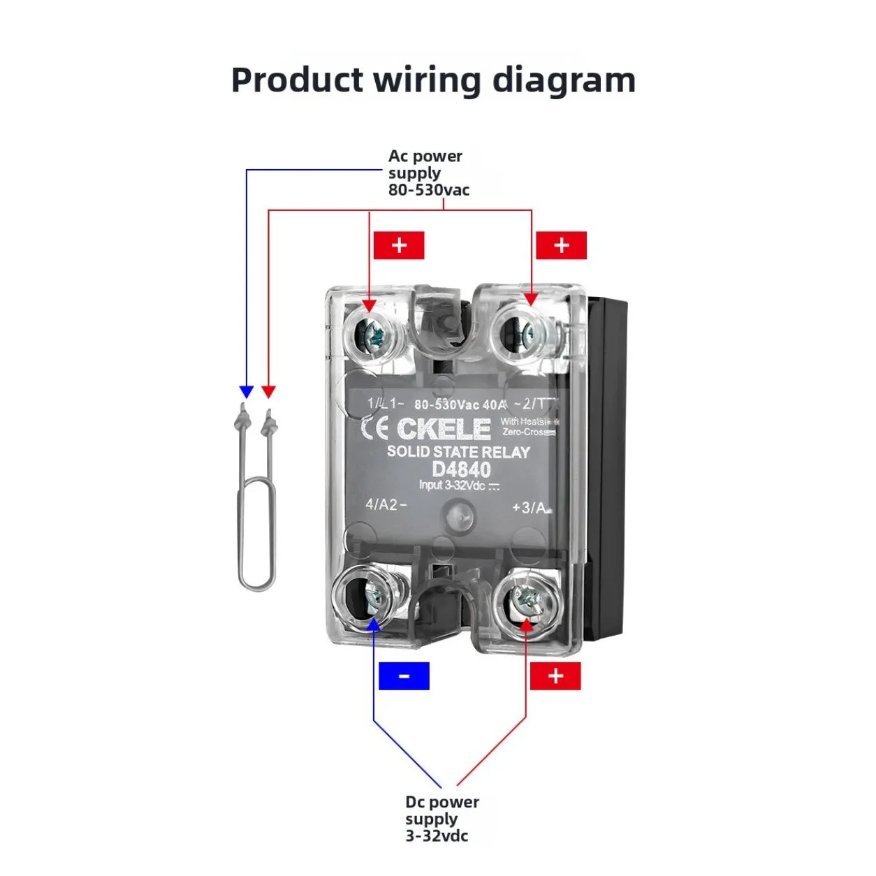D48 Series SSR Single Phase Solid State Relay DC-AC AC-AC Control Zero Crossing AC Relay Industrial Electronic Switching Module