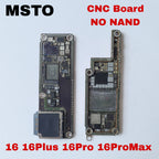 CNC Motherboard For iPhone 16 16 PLUS 16 PRO 16 PRO MAX 16E Logic Board Swap CPU Baseband Without Nand US EU Polishing CPU RF